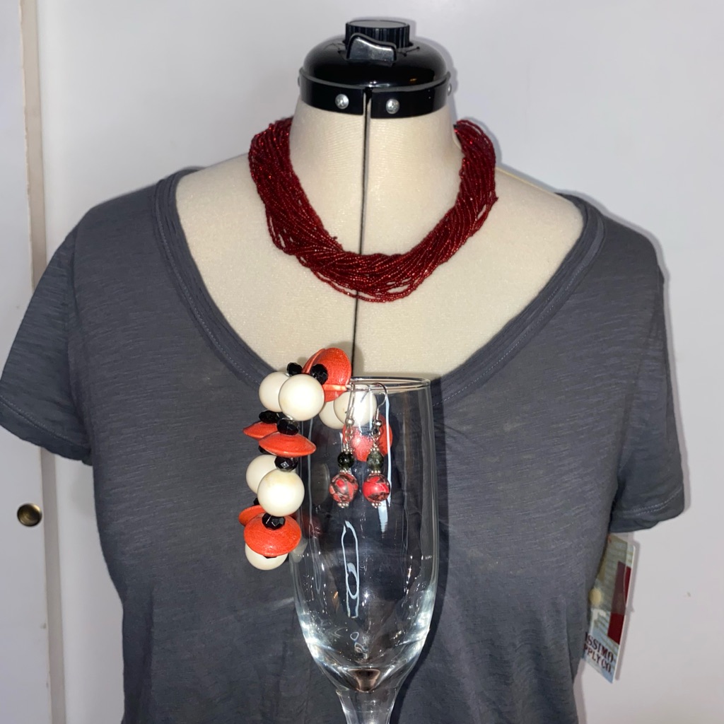 4 Piece Lot - Nwt T-Shirt & Jewelry (Gently Used)
